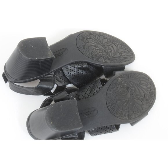 Cloudwalkers by Avenue Women's 10 WIDE Caged Open Toe Low Heel Vegan Office Casu - Picture 6 of 8